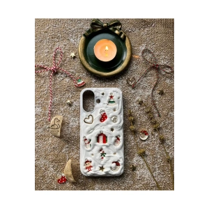 Iphone 16 Uyumlu Kış Konsept El Yapımı Telefon Kılıfı