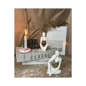 3D soyut düşünür insan figürü 2’li (14-8cm)