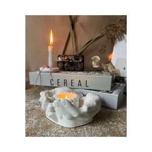 El avuç heykeli takı depolama/saklama (mumluk dahil)