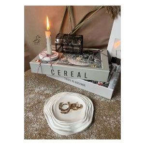 Su dalgası asimetrik dekorarif tabak 16-16cm