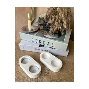 Dairesel 2’li Mumluk/şamdanlık (14-7 CM)