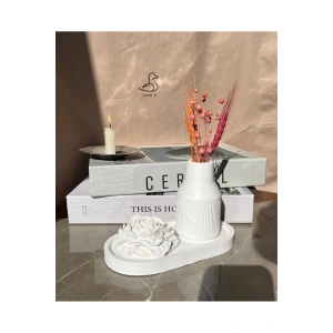 Dekoratif şakayık çiçekli vazo set