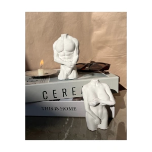 İnsan figüründe kadın erkek dekoratif obje/biblo (10 cm)