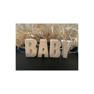 Dekoratif Taş Tozu Harf Baby Yazı
