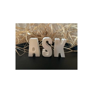 Dekoratif Taş Tozu Harf Ask Yazı