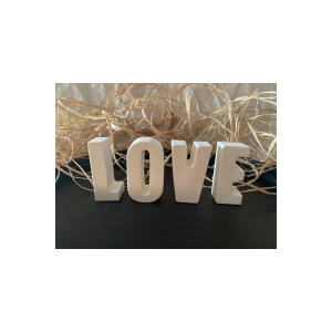 Dekoratif Taş Tozu Harf Love Yazı
