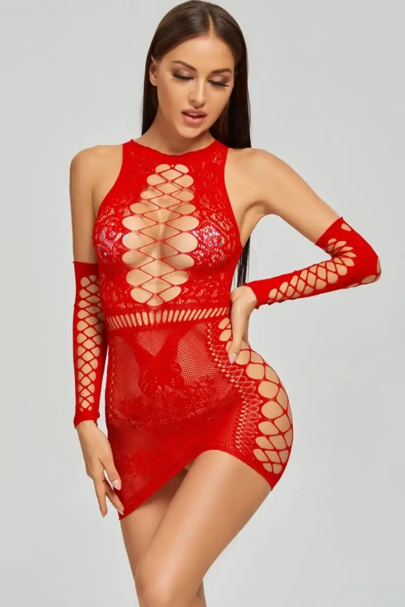 Fantezi Eldivenli Vücut Çorabı