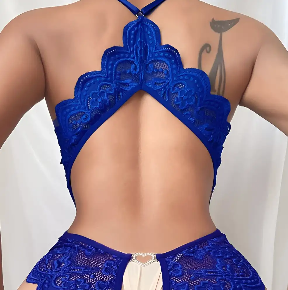 Dantel Özel Bölgesi Açık Babydoll