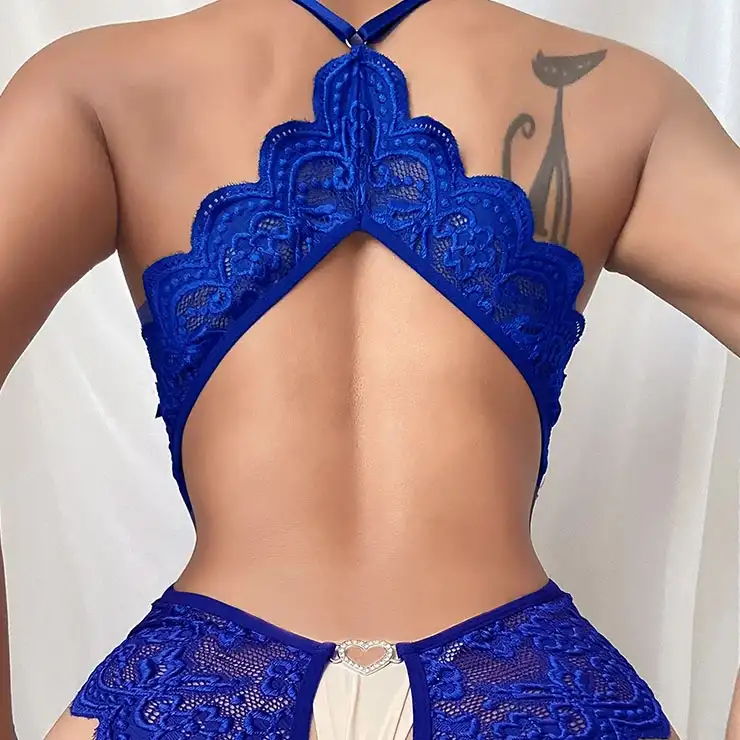 Dantel Özel Bölgesi Açık Babydoll