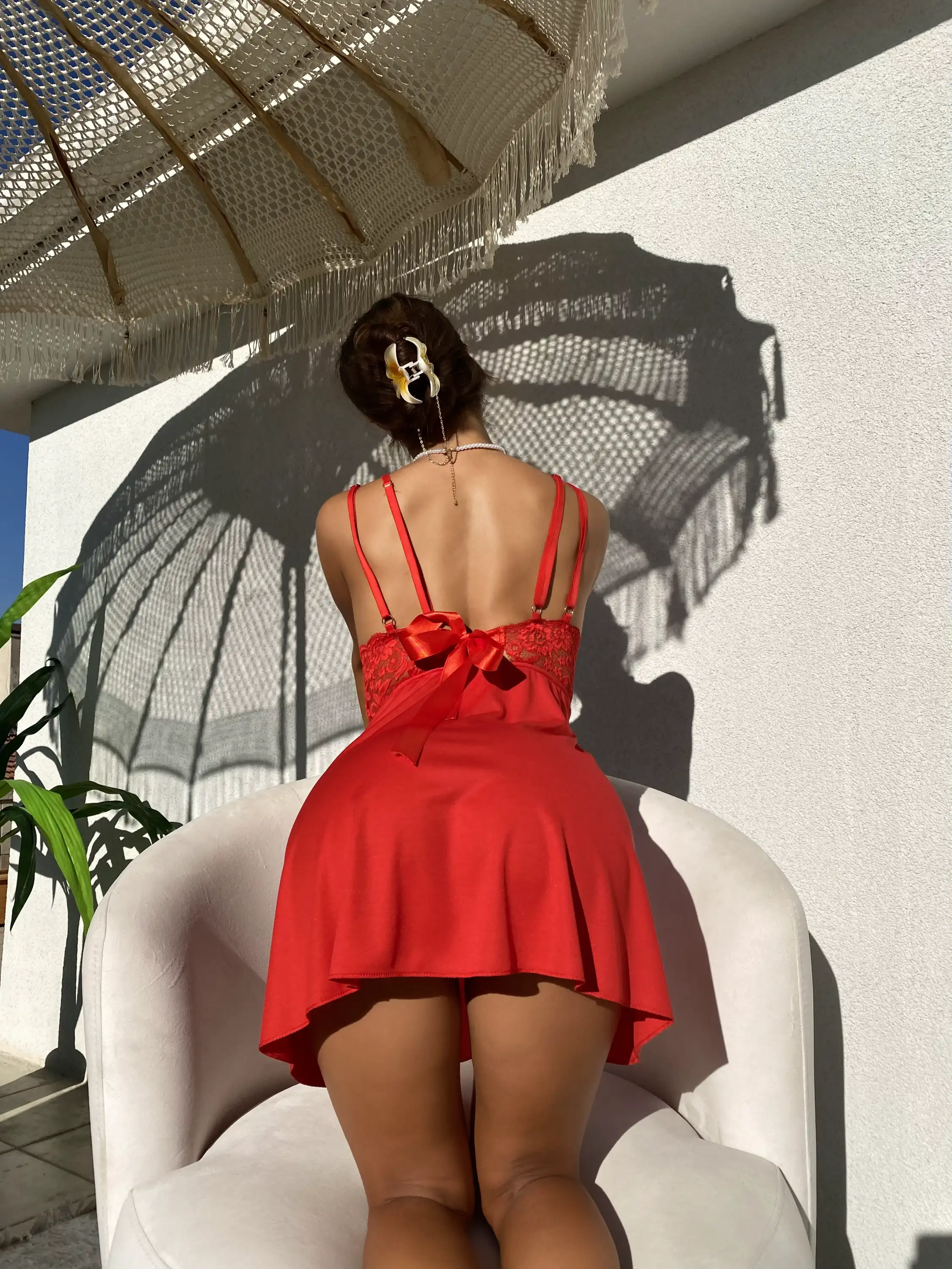 Büyük Beden Fiyonklu Gecelik