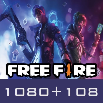 Garena Free Fire Hediye Kartı 1080 + 108 Elmas Global Anahtar