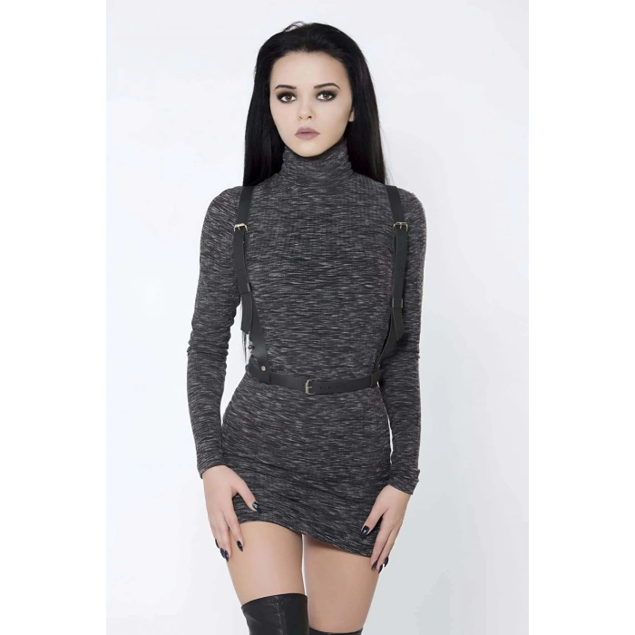 Beli Kurdeleli Şık Deri Harness - APFT177