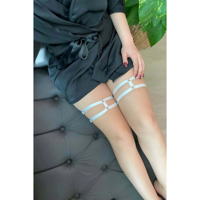 Beyaz Elastik Bacak Bandı - APFT54