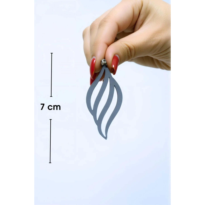 Beyaz Reflektörlü Deniz Kabuğu Küpe, Şık Lazer Kesim Küpe - APBJ006