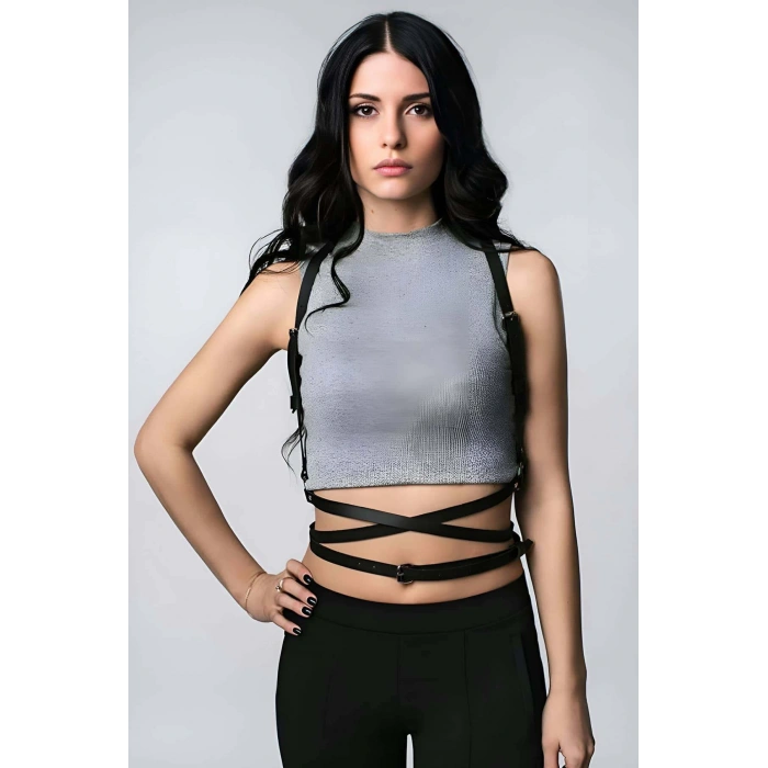 Body Üzeri Sexy Deri Harness - APFT198