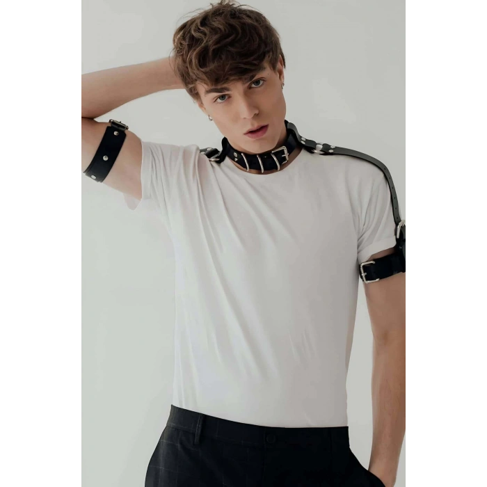 Boyun - Pazu ve Omuz Detaylı Şık Erkek Harness - APFTM90