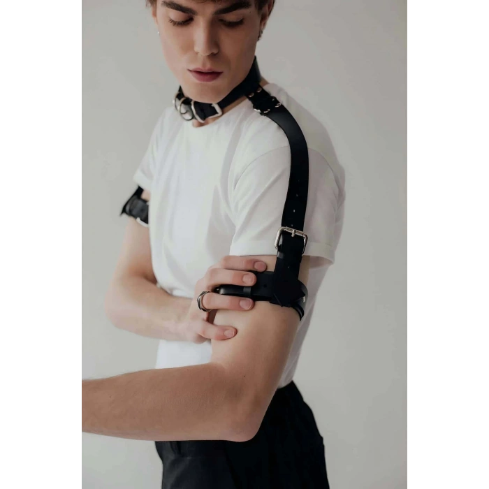 Boyun - Pazu ve Omuz Detaylı Şık Erkek Harness - APFTM90