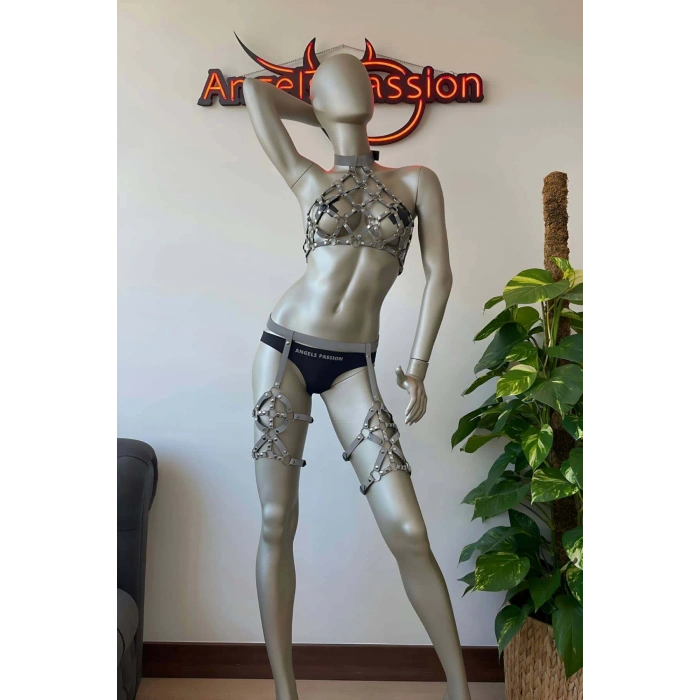 Club Elbiseleri Dansçı Kıyafetleri Reflektörlü Harness - APFT460