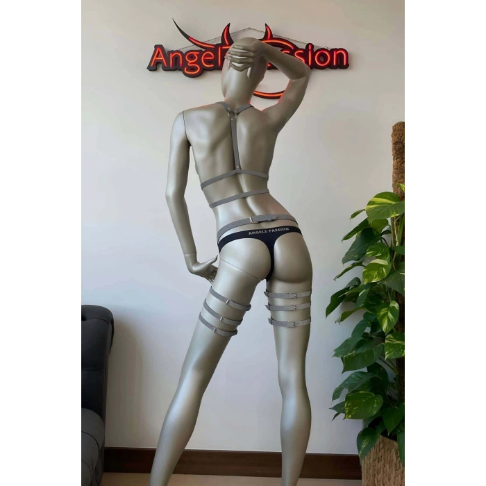 Club Elbisesi Reflektörlü Seksi Jartiyer Harness Takım - APFT342