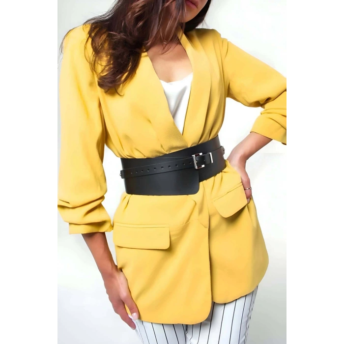 Deri Ayarlanabilir Korse Kemeri, Kalın Bel Kemeri - APFT1128