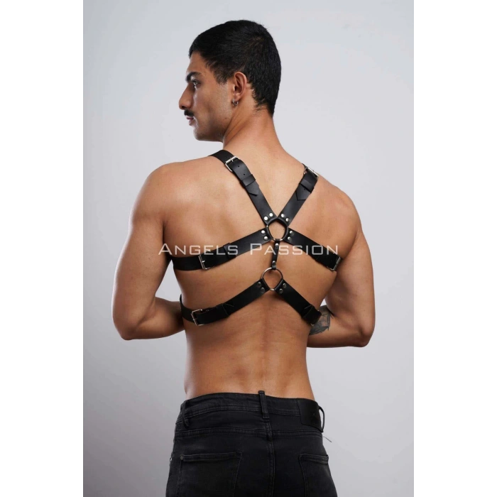 Deri Erkek Göğüs Kemeri, Erkek Fantazi İç Giyim, Gömlek Kemeri - APFTM103