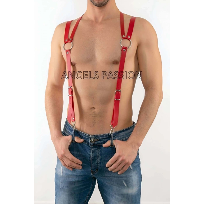 Deri Erkek Pantolon Askısı, Deri Erkek Harness - APFTM10