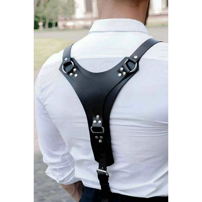 Deri Erkek Sırt Kemer, Erkek Harness, Erkek Gömlek Kemeri - APFTM130