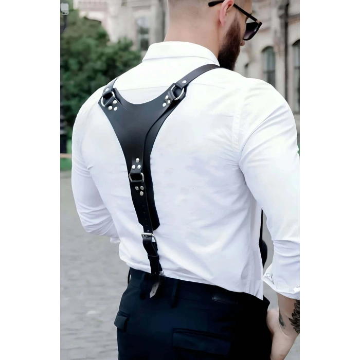 Deri Erkek Sırt Kemer, Erkek Harness, Erkek Gömlek Kemeri - APFTM130