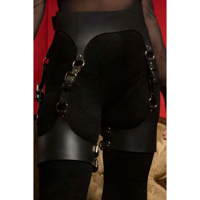 Deri Göğüs ve Bacak Harness Takım, Club Giyim - APFT1261