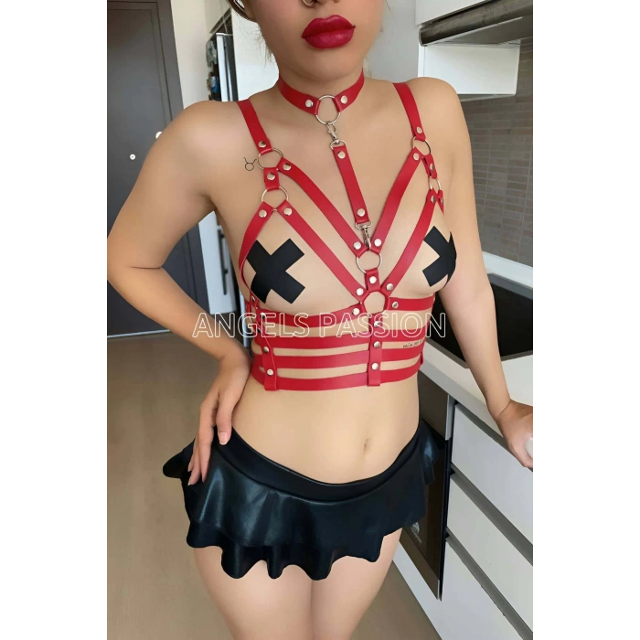 Deri İç Giyim Fantazi Deri Büstiyer - APFT511