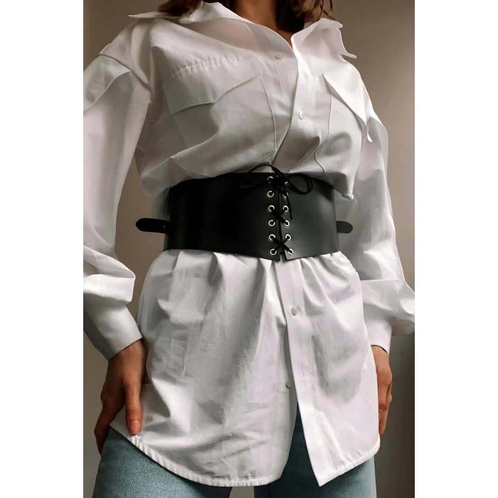 Deri Korse Kemer, Şık Deri Harness Kemer - APFT1127