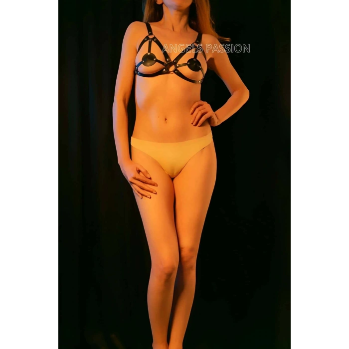 Deri Sütyen Fantazi Giyim Harness - APFT112