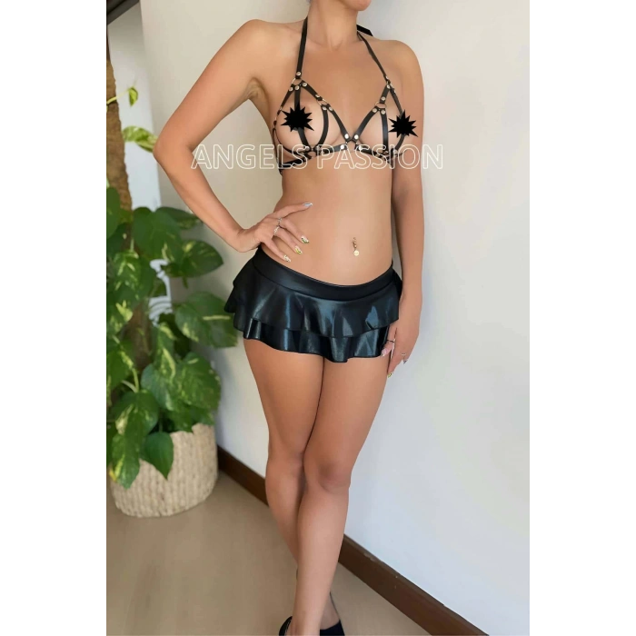 Deri Sütyen, Fantazi Sütyen Deri Harness - APFT111