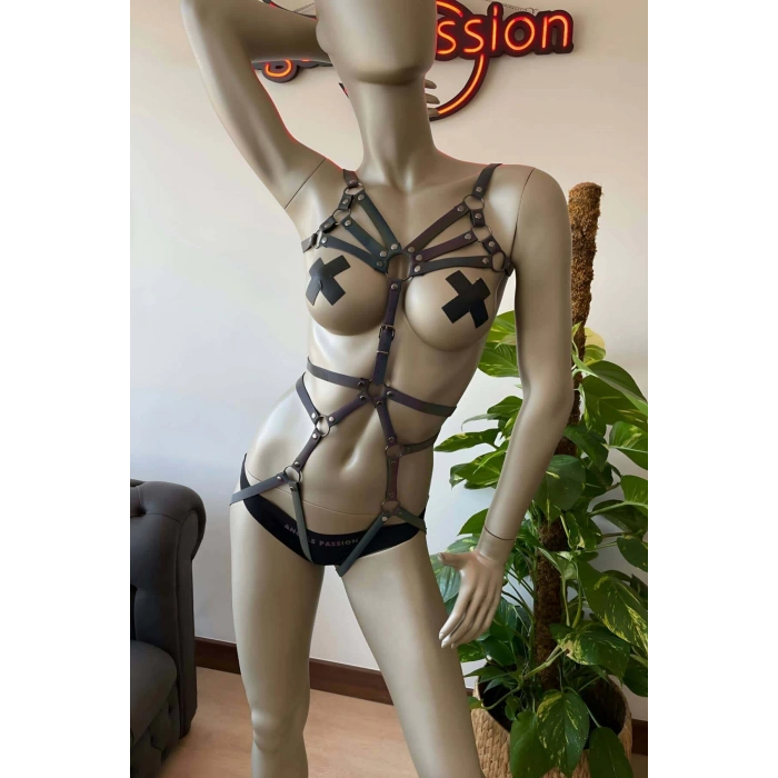 Direk Dans Kıyafetleri - Şık Reflektörlü Body Harness