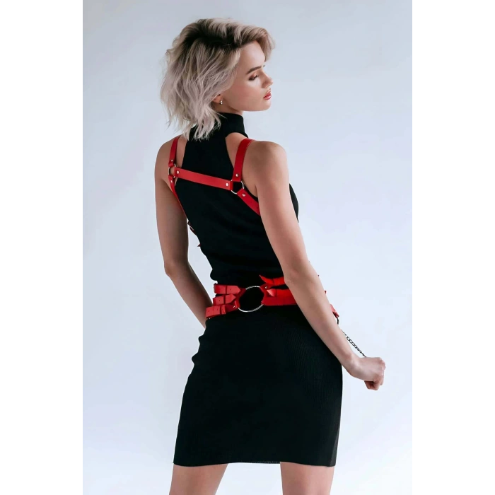 Elbise Üzeri Deri Kemer, Deri Elbise Kemeri, Deri Korse Harness - APFT1072