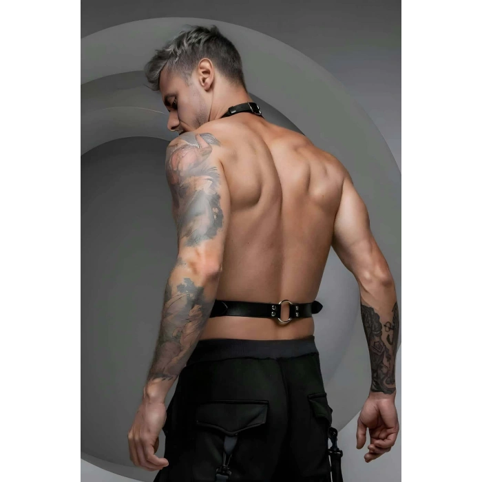 Erkek Deri Boyundan Askılı Bel Kemeri Harness - APFTM124