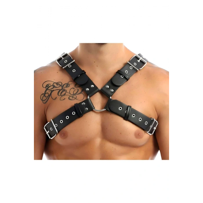 Erkek Deri Göğüs Harness, Erkek Gömlek Aksesuar, Tarz Deri Aksesuar - APFTM163
