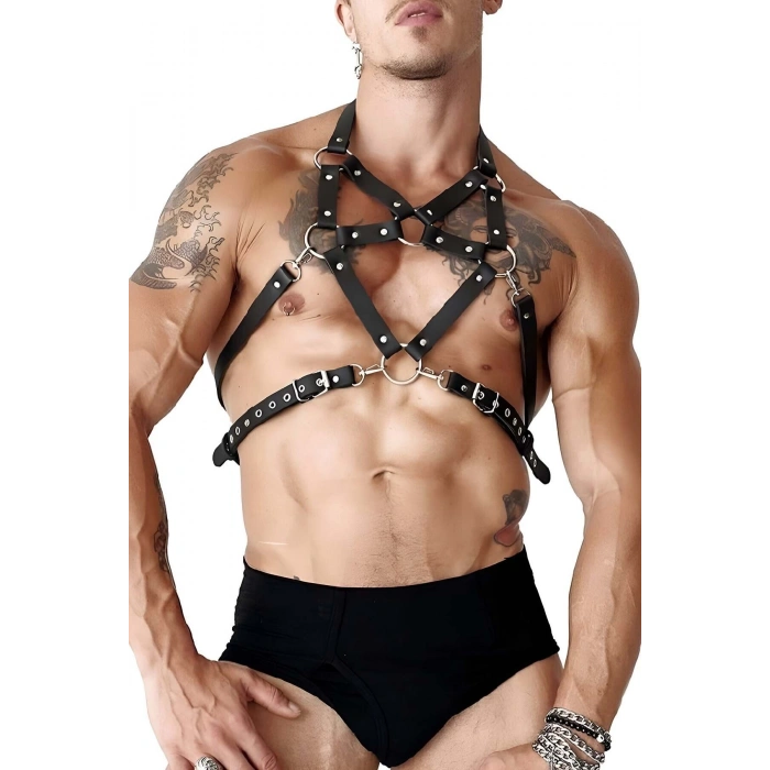 Erkek Deri Göğüs Harness,  Erkek Parti Aksesuarı - APFTM200