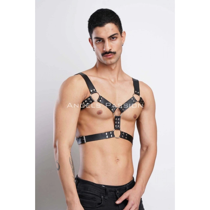 Erkek Deri Göğüs Harness, Erkek Parti Akseuar, Partywear - APFTM78