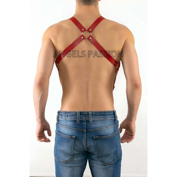 Erkek Fantazi Giyim, Deri Erkek Harness - APFTM4
