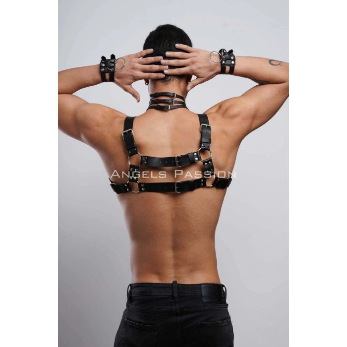 Erkek Fantazi Giyim, Erkek Partywear, Tecnowear, Erkek Göğüs Harness- APFTM55