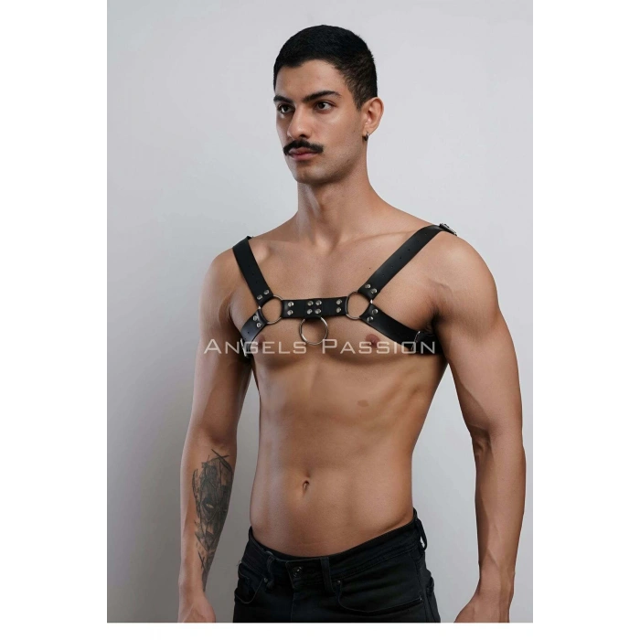 Erkek Göğüs Harness, Fantazi Giyim Deri Harness - APFTM7