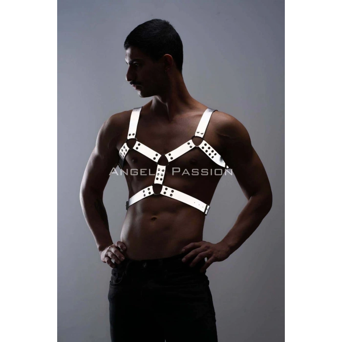 Erkek Göğüs Harness - Reflektörlü (Karanlıkta Yansıyan) Göğüs Harness - APFTM78