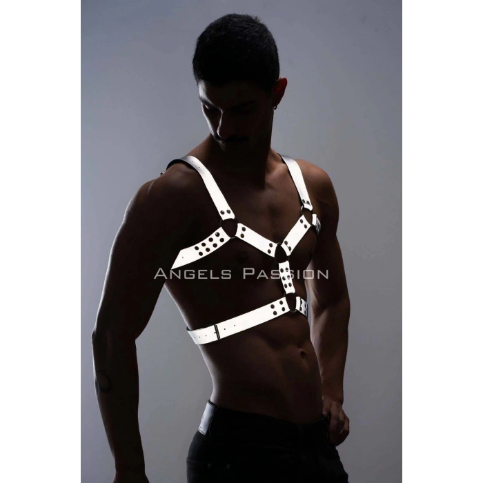 Erkek Göğüs Harness - Reflektörlü (Karanlıkta Yansıyan) Göğüs Harness - APFTM78