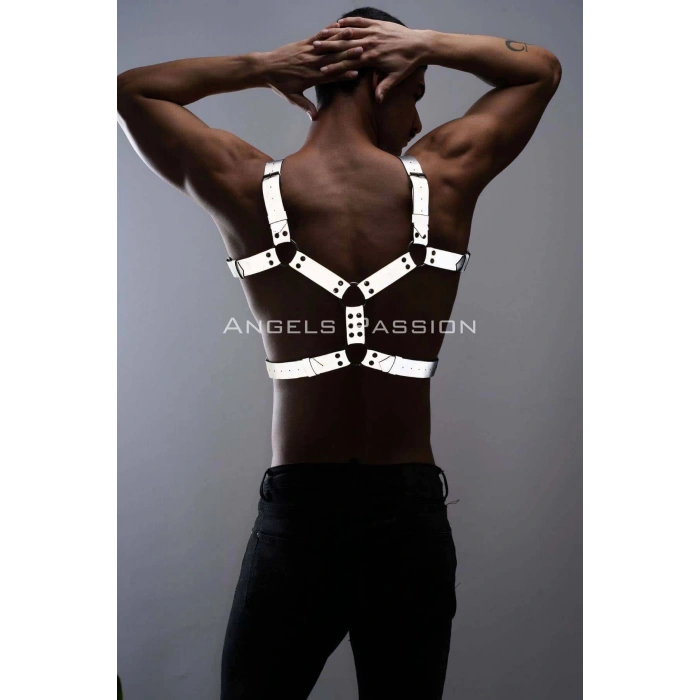 Erkek Göğüs Harness - Reflektörlü (Karanlıkta Yansıyan) Göğüs Harness - APFTM78