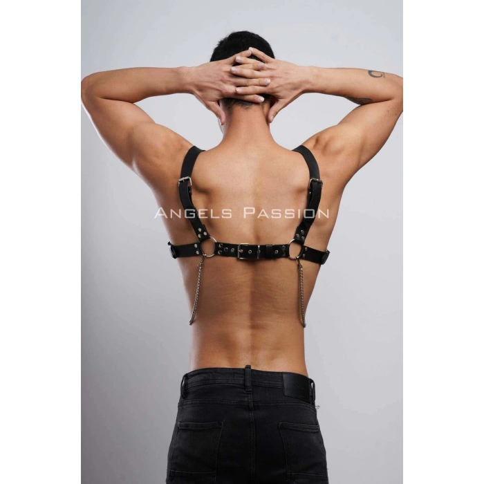 Erkek Gömlek Kemeri, Zincirli Göğüs Harness, Partywear, Clubwear - APFTM109