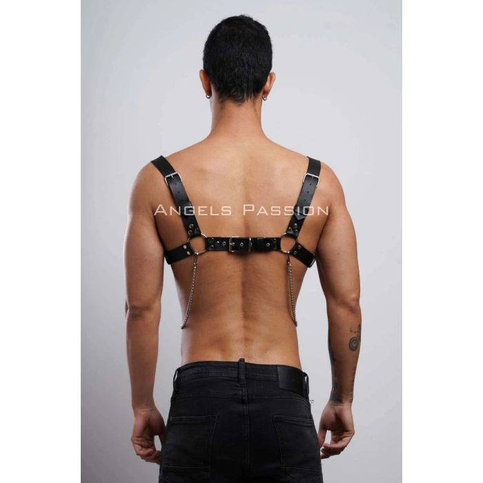 Erkek Gömlek Kemeri, Zincirli Göğüs Harness, Partywear, Clubwear - APFTM109