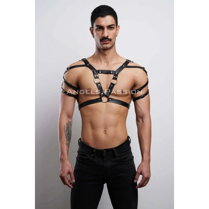 Erkek Harness, Erkek PartyWear, Deri Erkek Parti Elbise Aksesuarı - APFTM6
