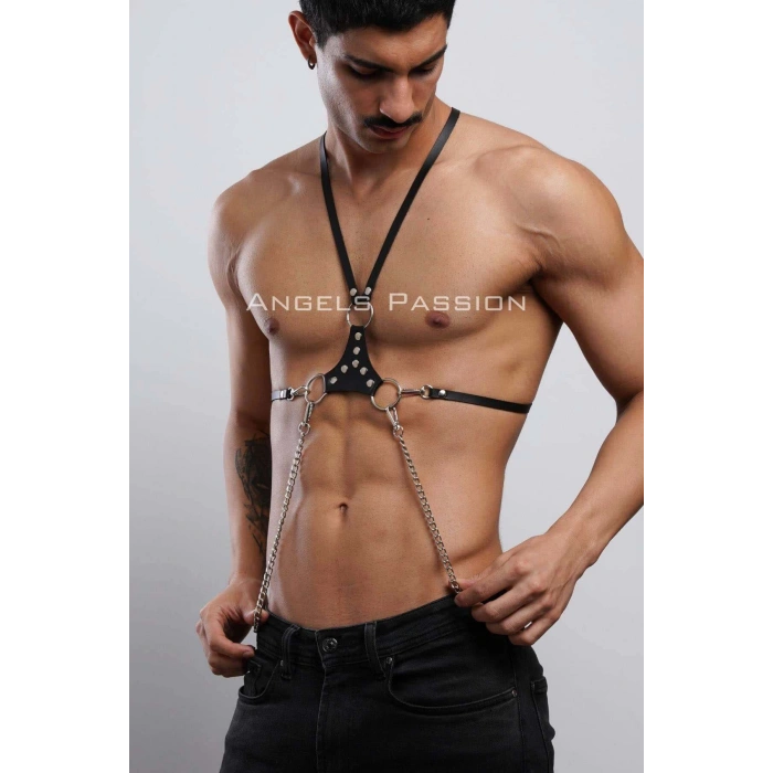 Erkek Omuz Harness - Seksi Erkek Deri Harness - Erkek Harness İç Giyim - APFTM28