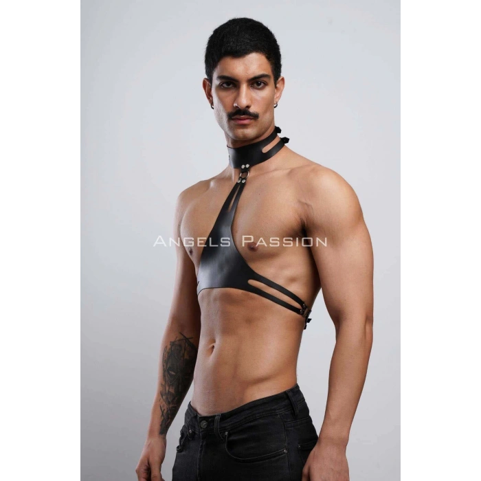 Erkek Parti Aksesuarı, Şık Deri Harness Kemer, Erkek Deri Göğüs Harness - APFTM113